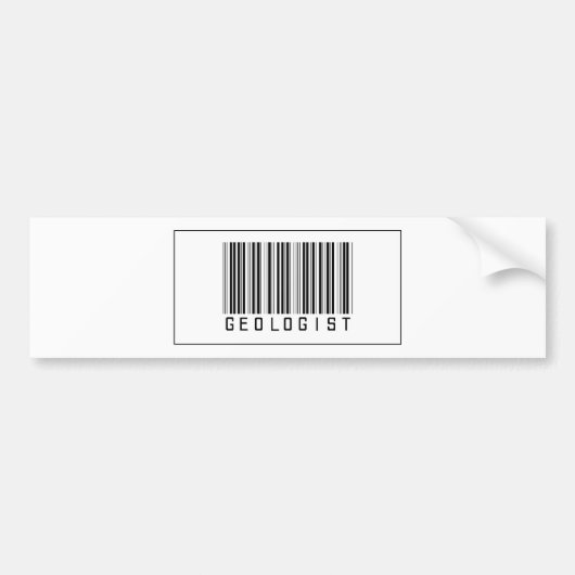 Barcode-Geologe Autoaufkleber (Vorne)