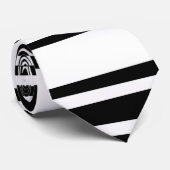 Barcode-gestreifte Krawatte (Schwarzweiss) (Gerollt)