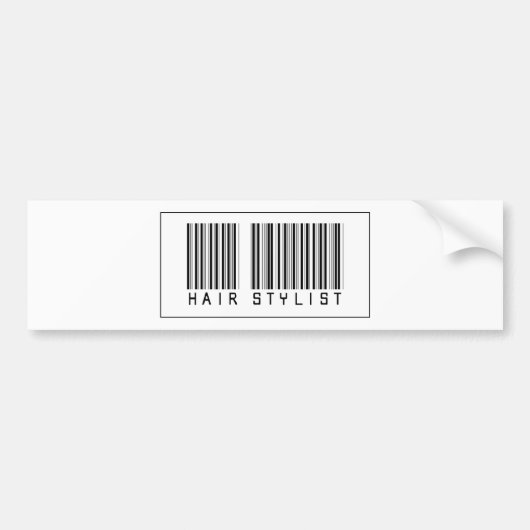 Barcode-Haar-Stylist Autoaufkleber (Vorne)
