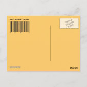 Barcode Happy Birthday Postkarte (Rückseite)