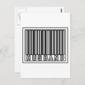 Barcode Husband Postkarte (Vorne/Hinten)