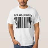 BARCODE, ICH BIN KEINE NUMMER T-Shirt (Vorderseite)
