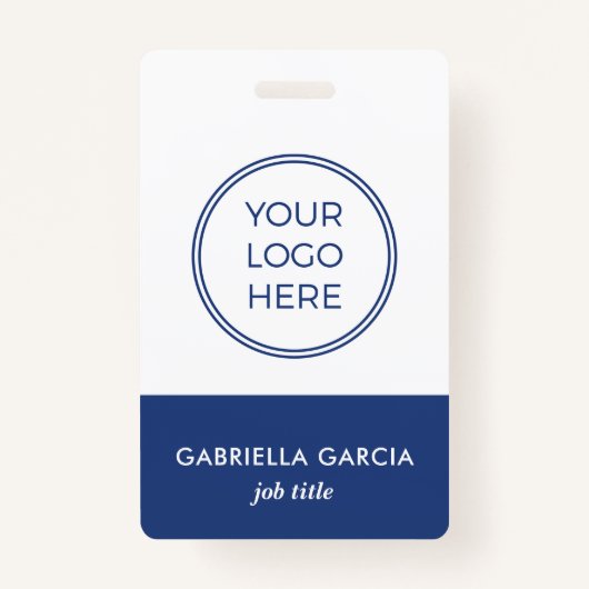 Barcode-ID-Abzeichen für blaue Firmenmitarbeiter Ausweis (Vorderseite)
