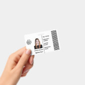 Barcode-ID des Fotos für Mitarbeiter eines benutze Ausweis (Handheld)