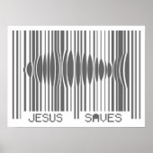 Barcode Jesus Rette Poster (Vorne)