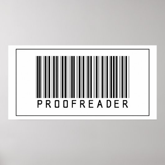 Barcode-Korrekturleser Poster (Vorne)