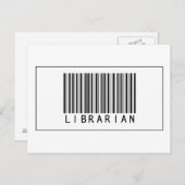 Barcode Librarian Postkarte (Vorne/Hinten)