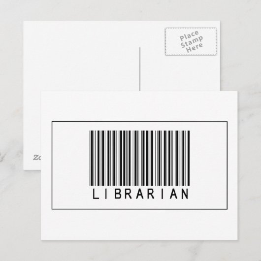 Barcode Librarian Postkarte (Vorne/Hinten)