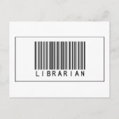 Barcode Librarian Postkarte (Vorderseite)