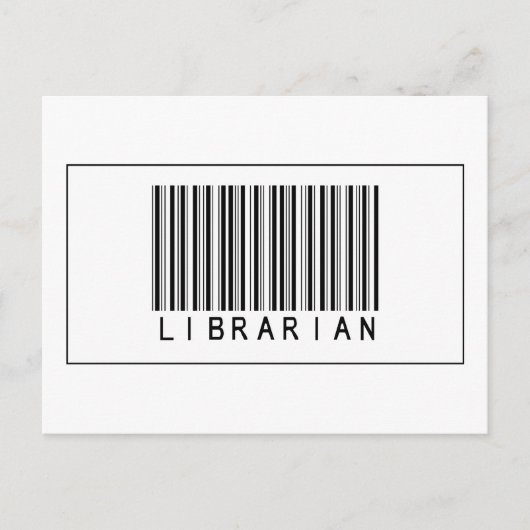 Barcode Librarian Postkarte (Vorderseite)