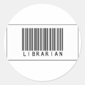 Barcode Librarian Runder Aufkleber (Vorderseite)