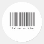 Barcode - Limited Edition Runder Aufkleber (Vorderseite)