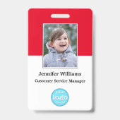 Barcode-Logo-ID des Fotos für Mitarbeiter Ausweis (Vorderseite)