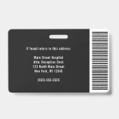 Barcode-Logo-ID für den benutzerdefinierten Firmen Ausweis (Rückseite)