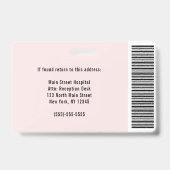 Barcode-Logo-ID für den benutzerdefinierten Firmen Ausweis (Rückseite)
