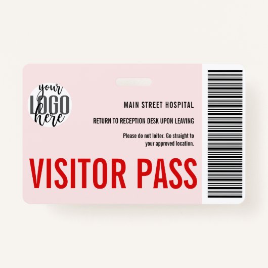 Barcode-Logo-ID für den benutzerdefinierten Firmen Ausweis (Vorderseite)