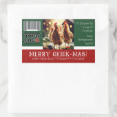 Barcode Logo Weihnachtsspass Eierkarton-Chicks Rechteckiger Aufkleber (Tasche)
