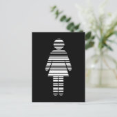 Barcode-Mädchen Postkarte (Stehend Vorderseite)
