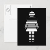 Barcode-Mädchen Postkarte (Vorne/Hinten)
