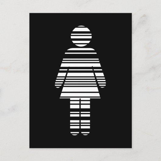 Barcode-Mädchen Postkarte (Vorderseite)