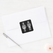 Barcode-Mädchen Quadratischer Aufkleber (Umschlag)