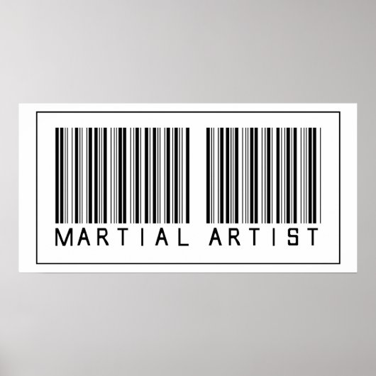 Barcode Martial Artist Poster (Vorne)