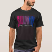 Barcode Merry Christmas Bisexual Pride Flag LGBTQ  T-Shirt (Vorderseite)