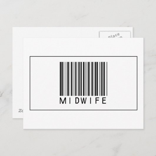 Barcode Midfrau Postkarte (Vorne/Hinten)