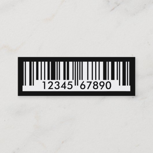 Barcode Mini Visitenkarte (Vorderseite)