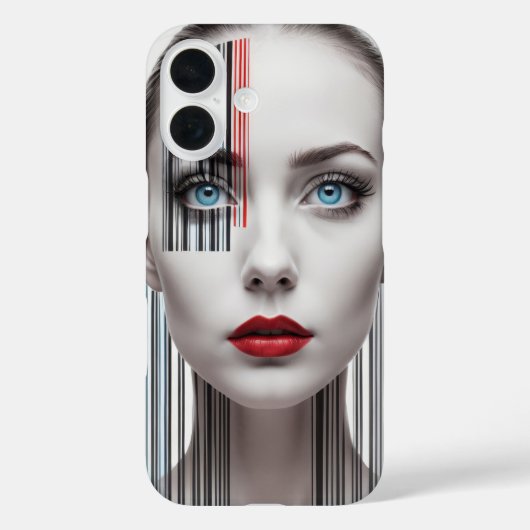 Barcode moderne Mädchen Hülle (Rückseite)
