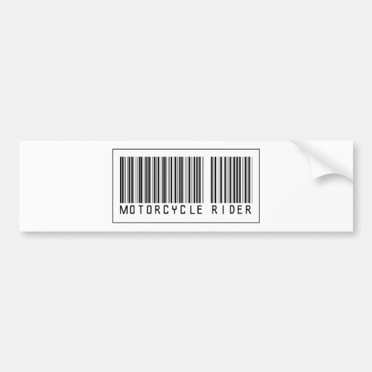 Barcode-Motorrad-Reiter Autoaufkleber (Vorne)