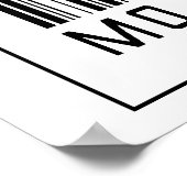 Barcode Motorradfahrer Poster (Ecke)