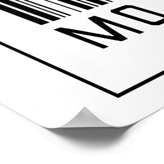 Barcode Motorradfahrer Poster (Ecke)