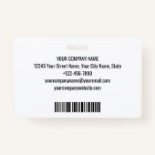 Barcode Orange Template für das Logo der Baustelle Ausweis (Rückseite)