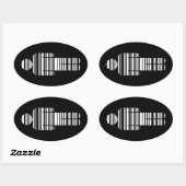 Barcode Ovaler Aufkleber (Blatt)