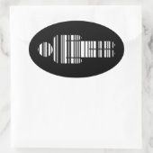 Barcode Ovaler Aufkleber (Tasche)