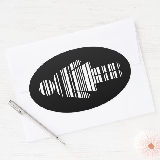 Barcode Ovaler Aufkleber (Umschlag)