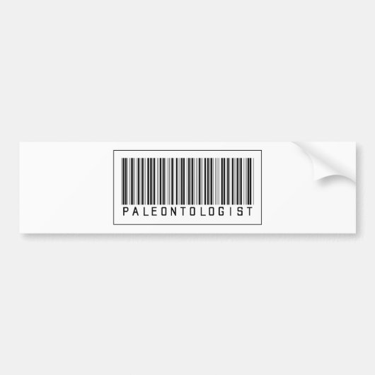 Barcode-Paläontologe Autoaufkleber (Vorne)