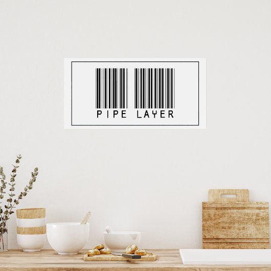 Barcode Pipe Layer Poster (Küche)