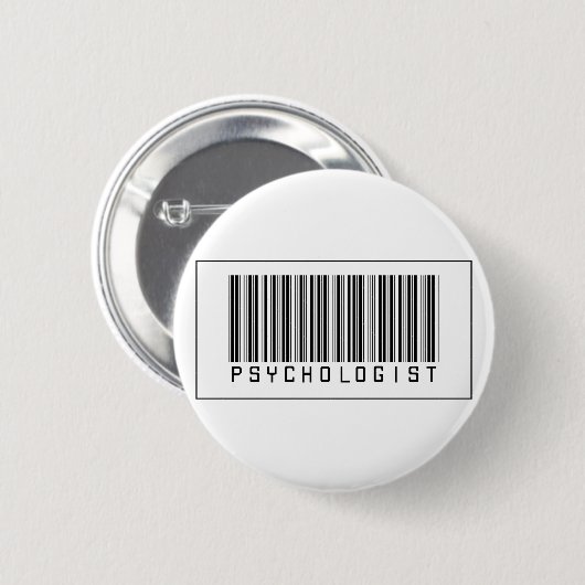 Barcode-Psychologe Button (Vorne & Hinten)