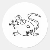Barcode Rat Runder Aufkleber (Vorderseite)