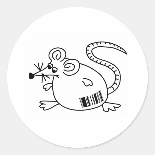 Barcode Rat Runder Aufkleber (Vorderseite)