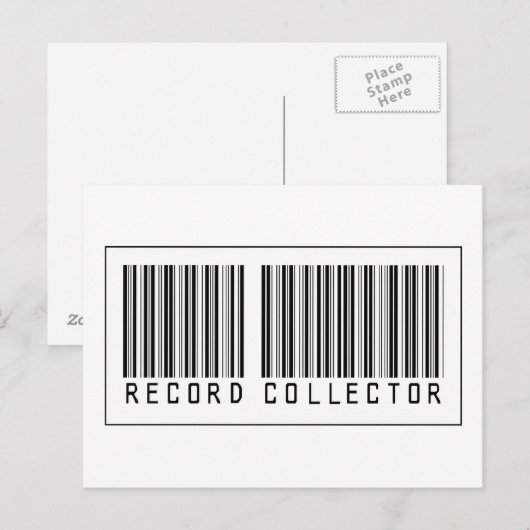 Barcode Record Collector Postkarte (Vorne/Hinten)