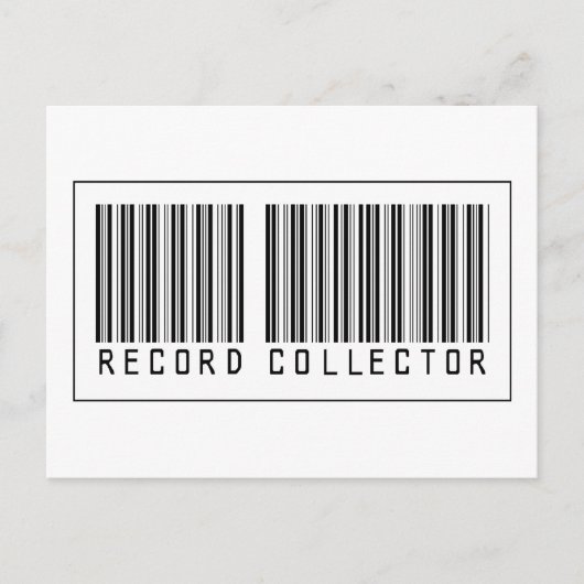 Barcode Record Collector Postkarte (Vorderseite)