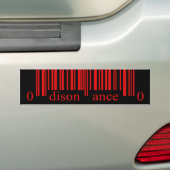 Barcode roter Disonance Autoaufkleber (Auf Auto)