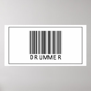 Barcode-Schlagzeuger Poster