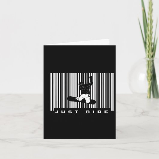 Barcode Snowboarden Apparel - Snowboarder Snowboa Karte (Vorderseite)