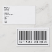 Barcode-Software Engineer Visitenkarte (Vorne/Hinten)