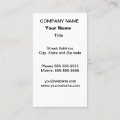 Barcode Visitenkarte (Rückseite)