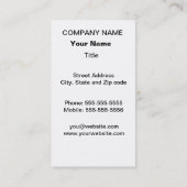 Barcode Visitenkarte (Rückseite)